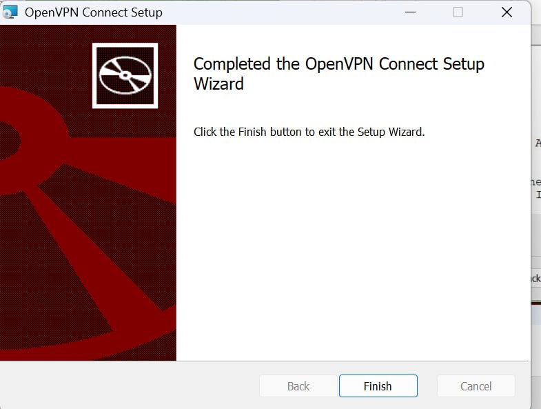 پایان نصب OpenVPN
